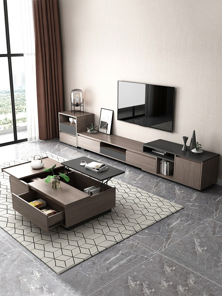 [Pre order]Nordic style expandable TV cabinet, coffee table combination ...