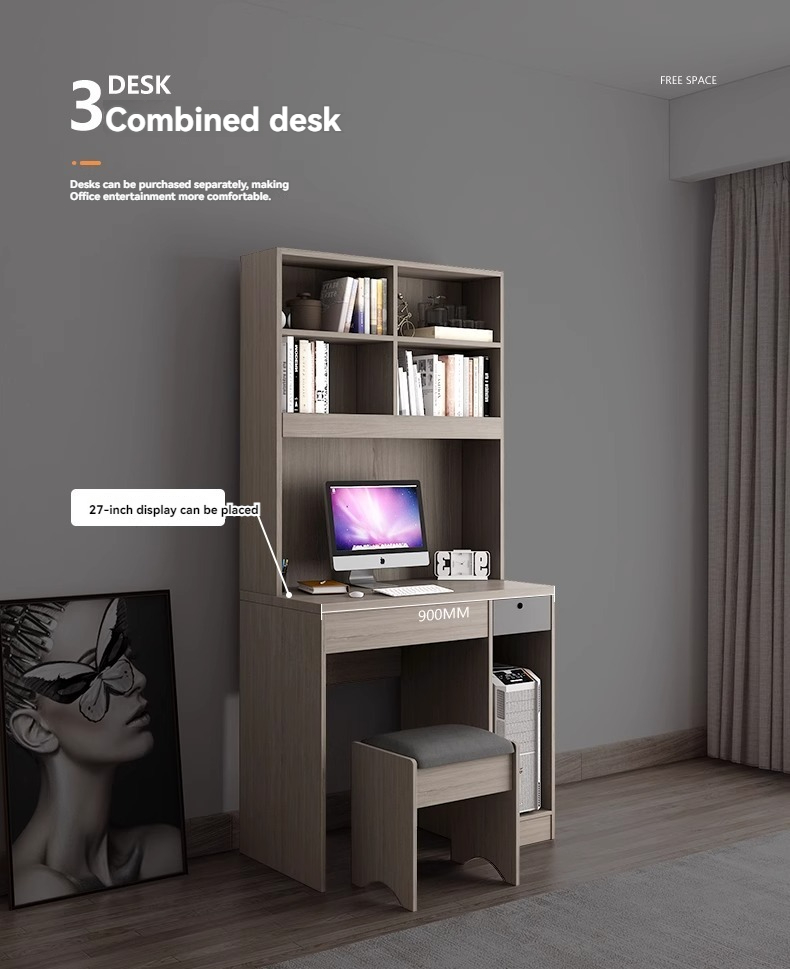 Wardrobe Computer Desk 【Pre order】MuYuewardrobe, desk, one piece combination bedroom, small ...